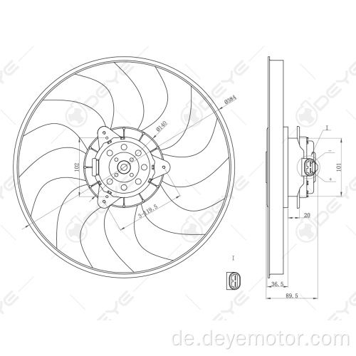 Kühlgebläse universal für RENAULT MEGANE RENAULT KANGOO